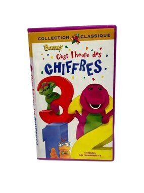 Barney VHS C'est L'heure  des Chiffres Counting French Francais